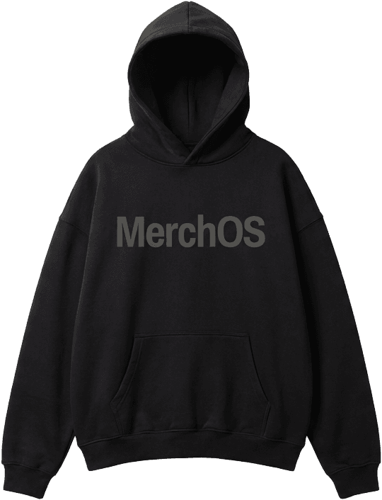 MerchOS branded hoodie